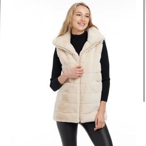 NWOT Patty Kim New York Faux Fur Vest